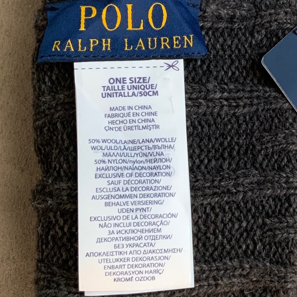 Polo Ralph Lauren Pony Men's Wool in Navy Blue Knit Hat Cuffed Beanie OS NWT - Picture 12 of 15